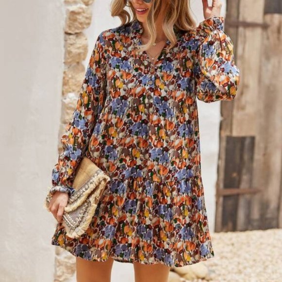 Dresses & Skirts - Fun and Fabulous Vintage Print Babydoll Dress